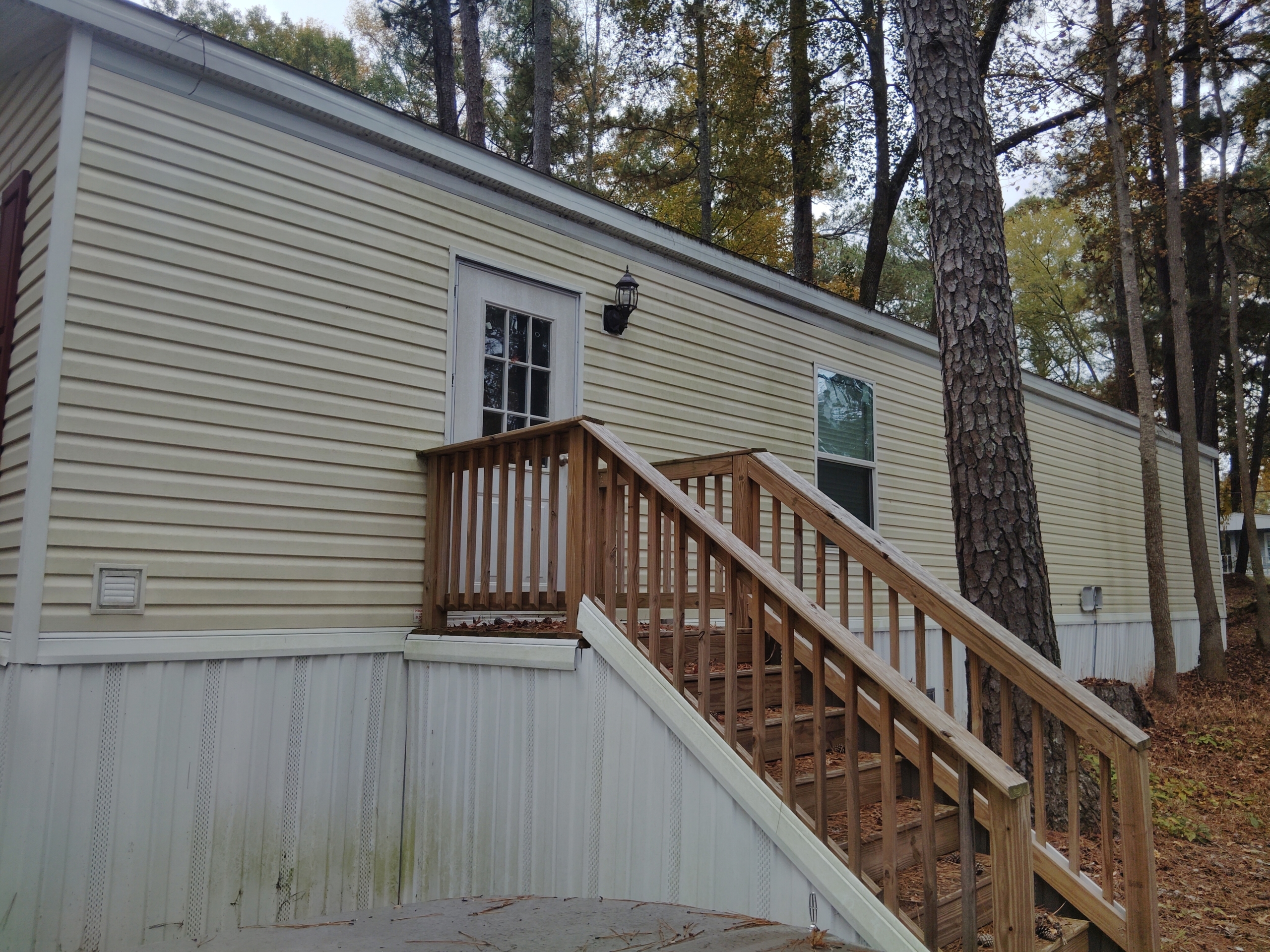 front right side of home