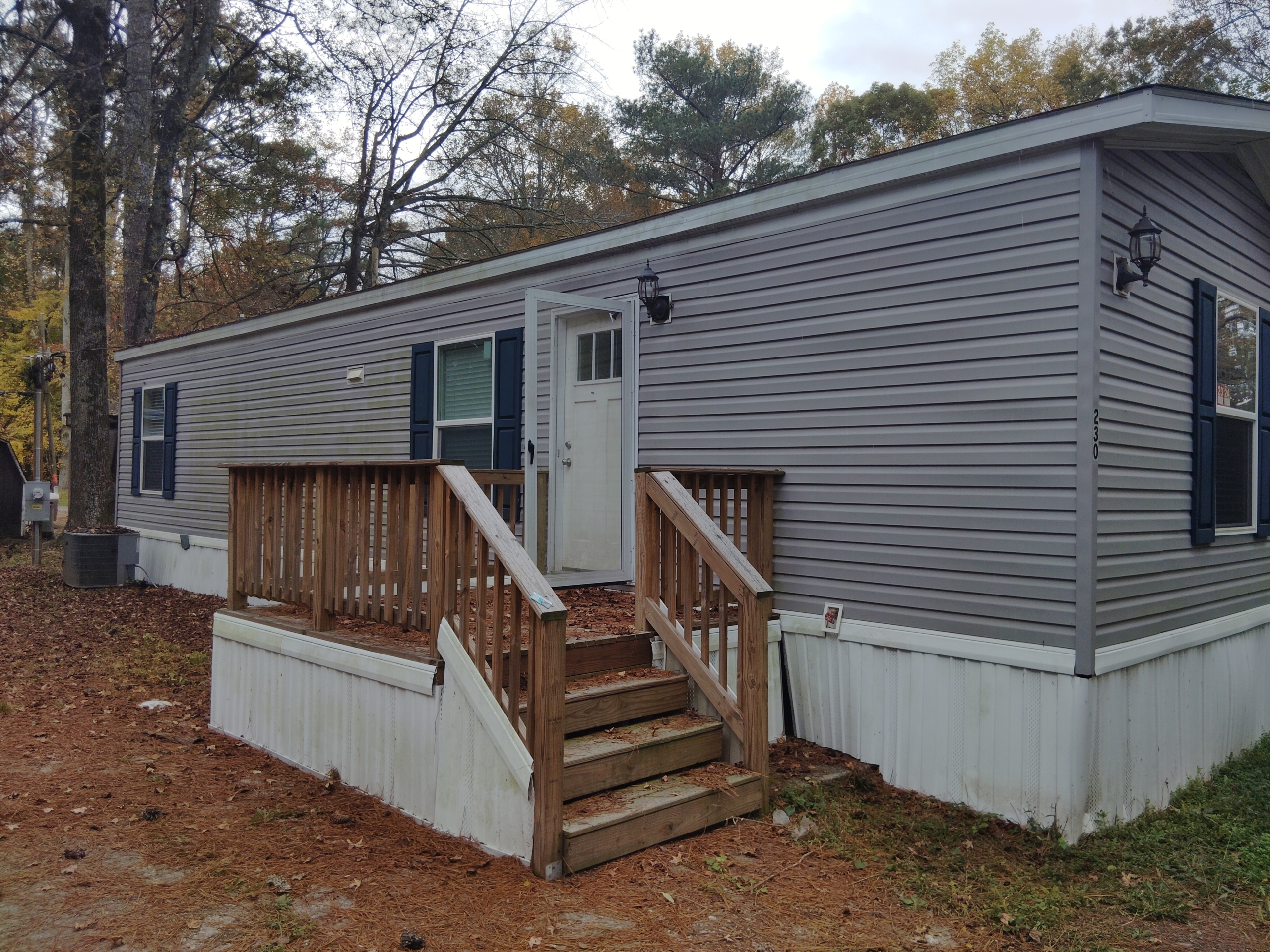 front left side of home
