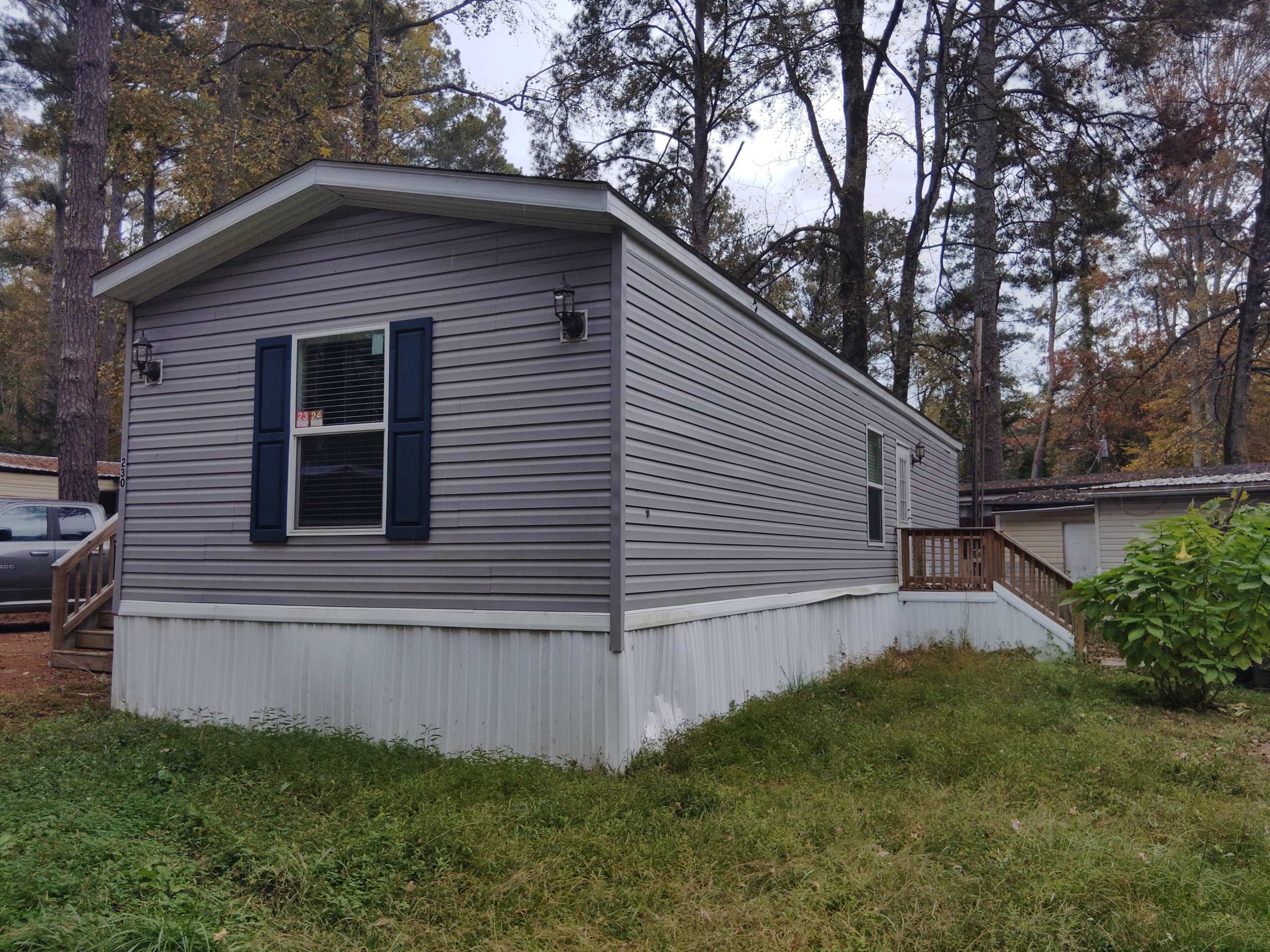 front right side of home